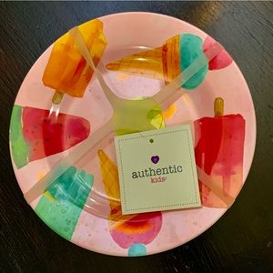 Authentic kids brand popsicle dessert plates plastic melamine-like
